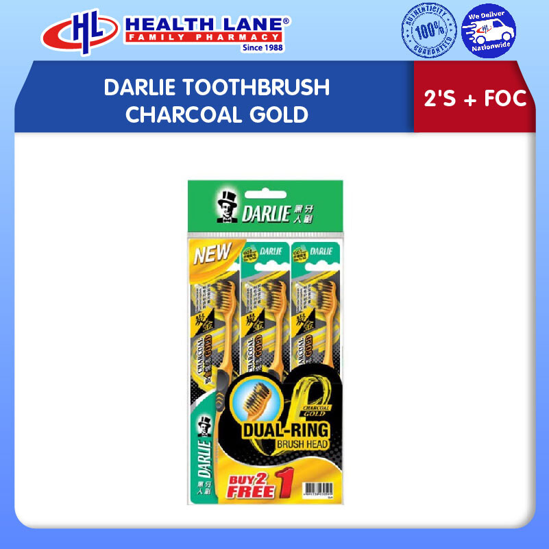DARLIE TOOTHBRUSH CHARCOAL GOLD (2'S+FOC)